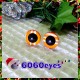 1 Pair Hand Painted Orange Ribbon Candy Eyes Plastic Eyes Safety Eyes
